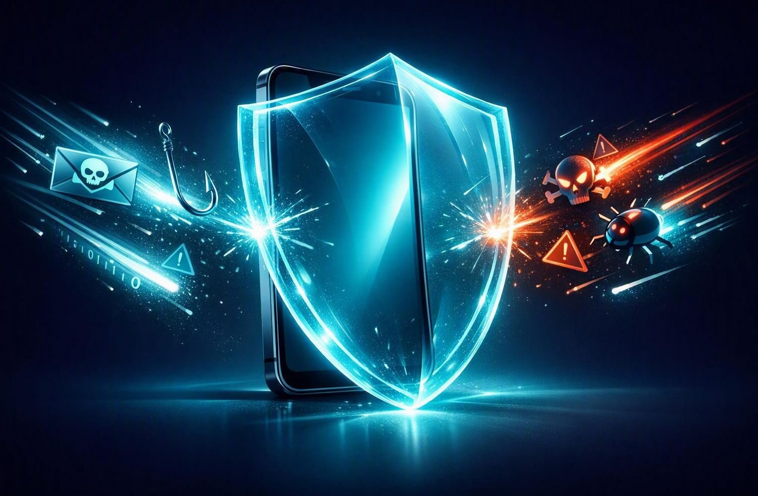 Shield deflecting mobile threats